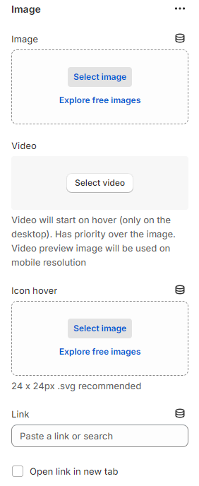 Motivational images block settings